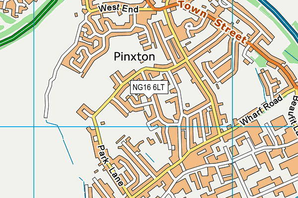 NG16 6LT map - OS VectorMap District (Ordnance Survey)