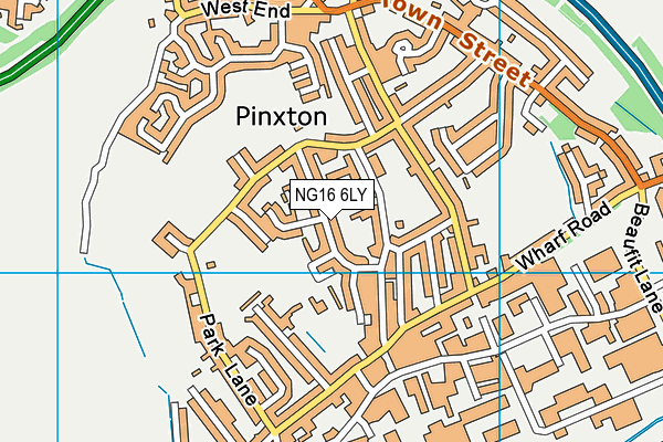 NG16 6LY map - OS VectorMap District (Ordnance Survey)