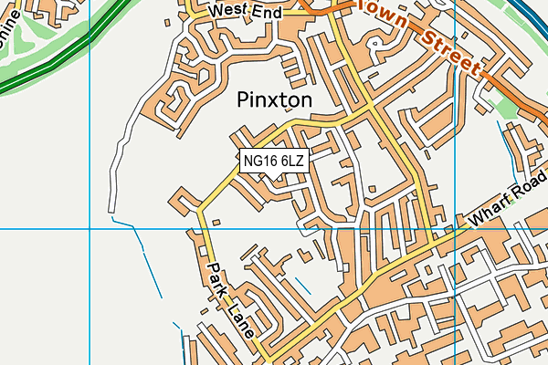 NG16 6LZ map - OS VectorMap District (Ordnance Survey)