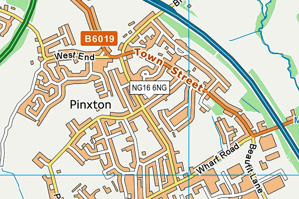 NG16 6NG map - OS VectorMap District (Ordnance Survey)