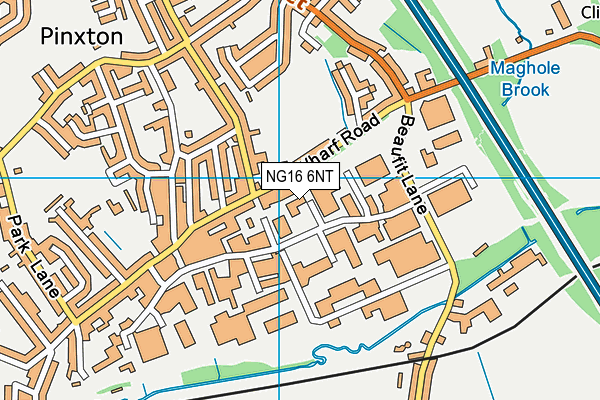 NG16 6NT map - OS VectorMap District (Ordnance Survey)