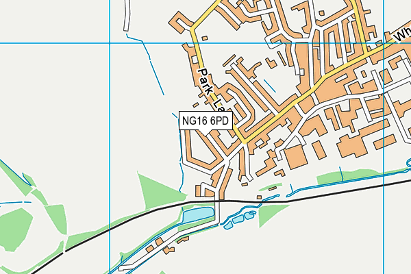 NG16 6PD map - OS VectorMap District (Ordnance Survey)