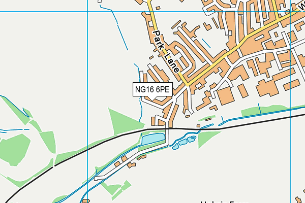 NG16 6PE map - OS VectorMap District (Ordnance Survey)