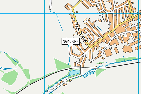 NG16 6PF map - OS VectorMap District (Ordnance Survey)