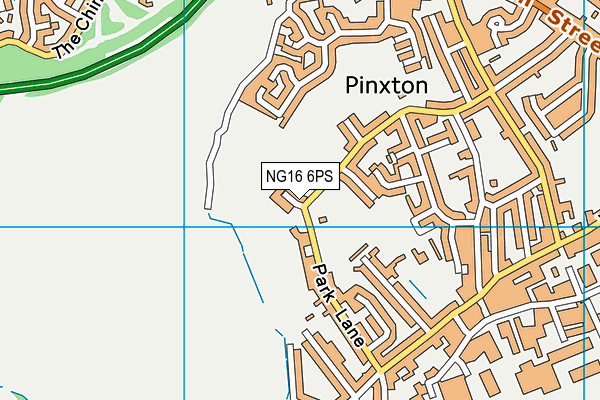 Pinxton Tops Football Pitch map (NG16 6PS) - OS VectorMap District (Ordnance Survey)