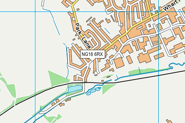 NG16 6RX map - OS VectorMap District (Ordnance Survey)