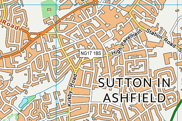 NG17 1BS map - OS VectorMap District (Ordnance Survey)