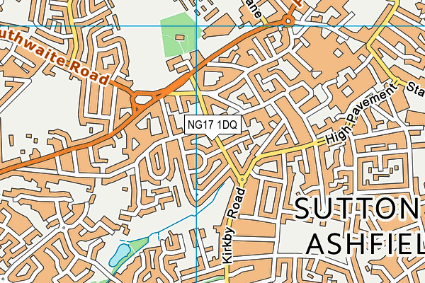 NG17 1DQ map - OS VectorMap District (Ordnance Survey)