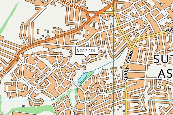 NG17 1DU map - OS VectorMap District (Ordnance Survey)