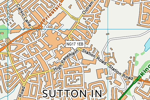 NG17 1EB map - OS VectorMap District (Ordnance Survey)