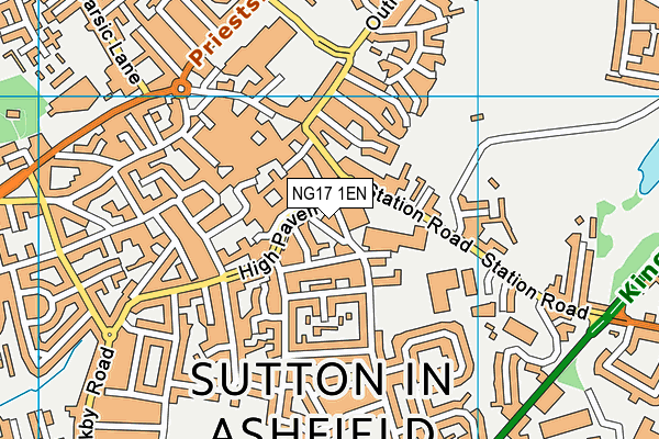 NG17 1EN map - OS VectorMap District (Ordnance Survey)