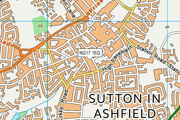 NG17 1EQ map - OS VectorMap District (Ordnance Survey)