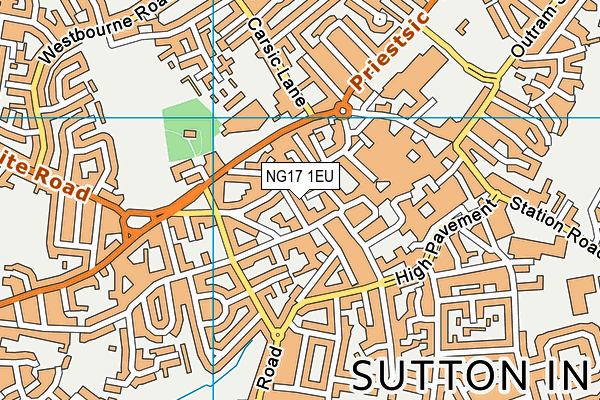 NG17 1EU map - OS VectorMap District (Ordnance Survey)