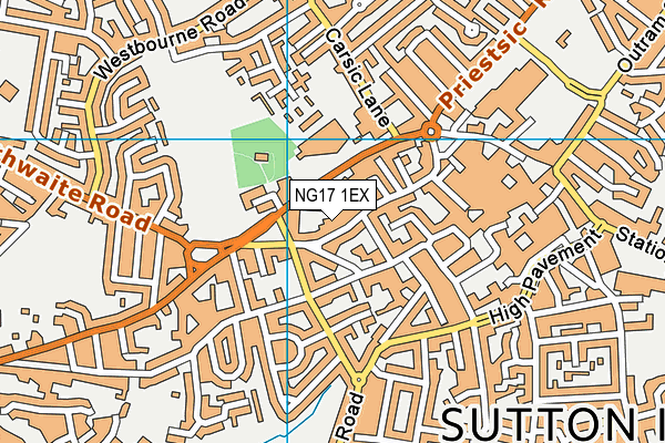 NG17 1EX map - OS VectorMap District (Ordnance Survey)