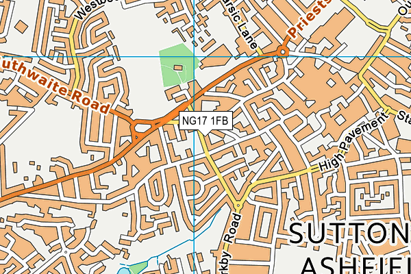 NG17 1FB map - OS VectorMap District (Ordnance Survey)