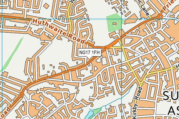 NG17 1FH map - OS VectorMap District (Ordnance Survey)