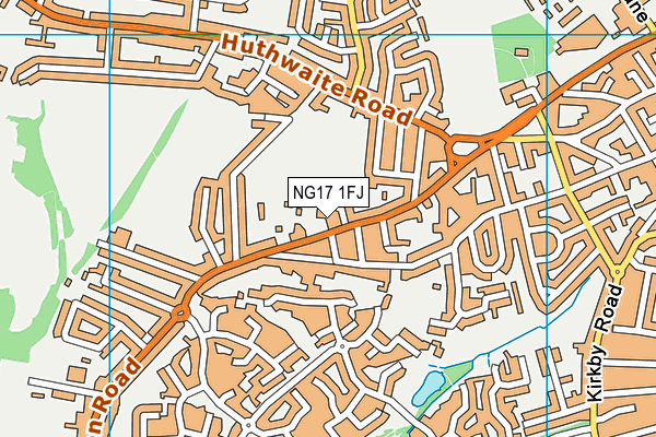 NG17 1FJ map - OS VectorMap District (Ordnance Survey)
