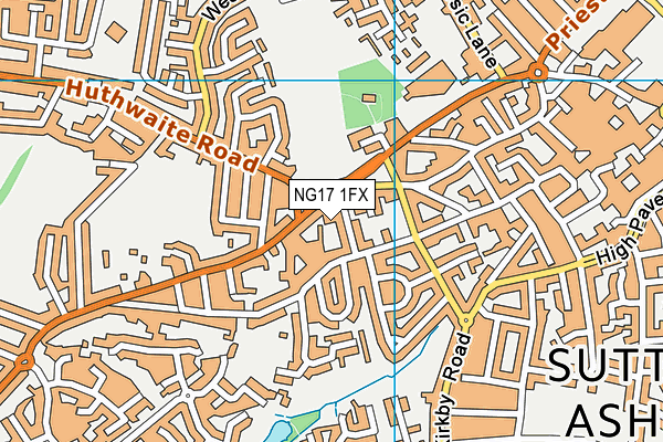 NG17 1FX map - OS VectorMap District (Ordnance Survey)