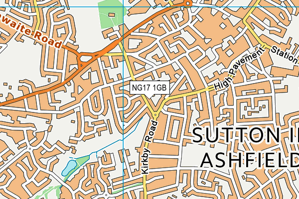 NG17 1GB map - OS VectorMap District (Ordnance Survey)