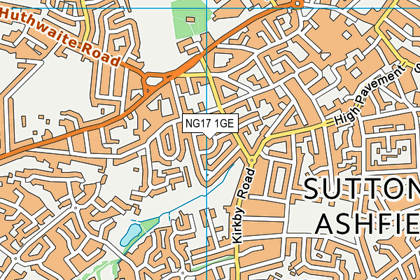 NG17 1GE map - OS VectorMap District (Ordnance Survey)