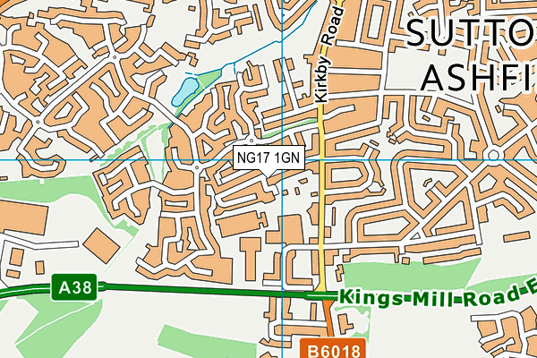 NG17 1GN map - OS VectorMap District (Ordnance Survey)