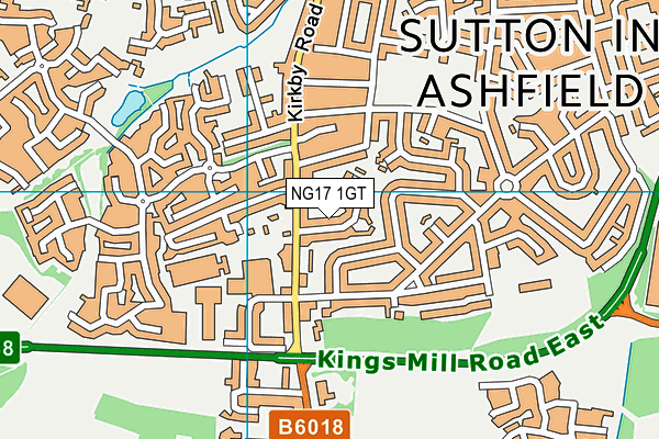 NG17 1GT map - OS VectorMap District (Ordnance Survey)