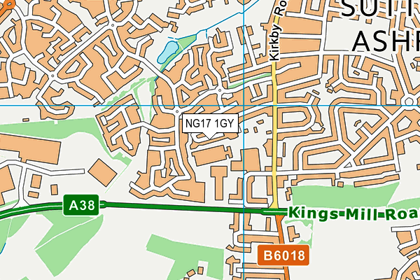 NG17 1GY map - OS VectorMap District (Ordnance Survey)