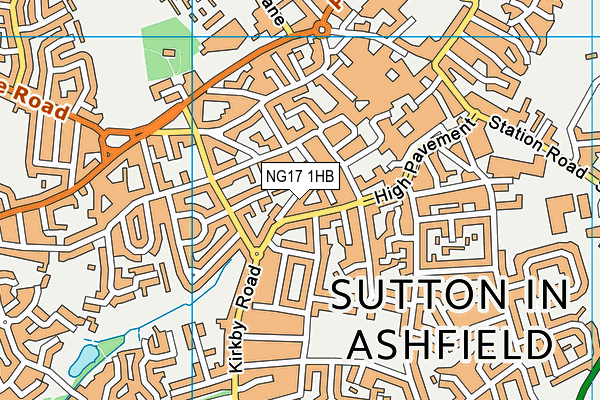 NG17 1HB map - OS VectorMap District (Ordnance Survey)