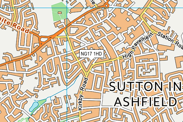 NG17 1HD map - OS VectorMap District (Ordnance Survey)