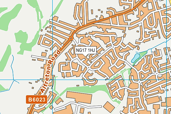 NG17 1HJ map - OS VectorMap District (Ordnance Survey)