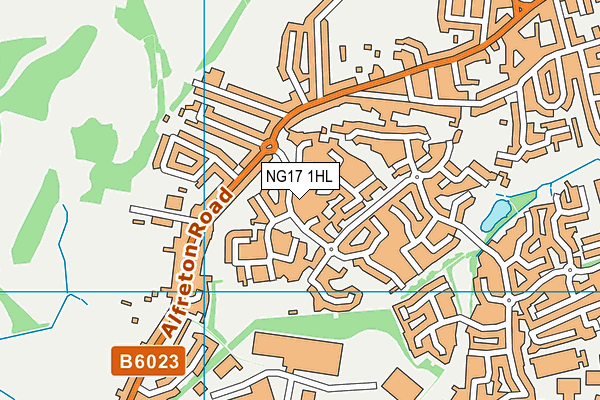 NG17 1HL map - OS VectorMap District (Ordnance Survey)