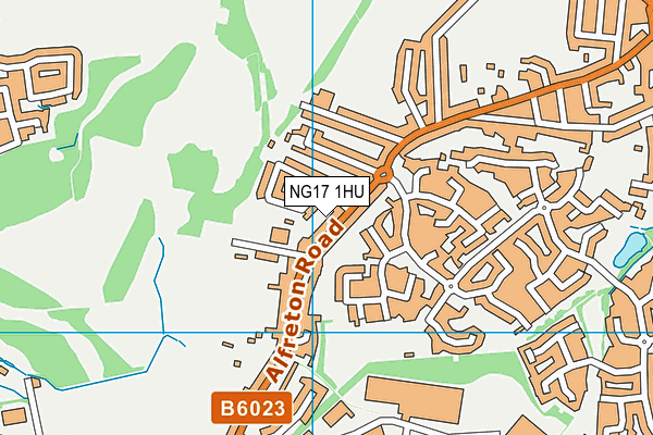 NG17 1HU map - OS VectorMap District (Ordnance Survey)
