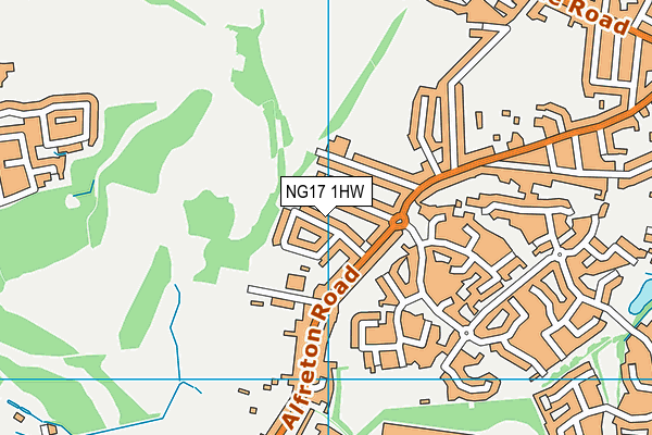 NG17 1HW map - OS VectorMap District (Ordnance Survey)