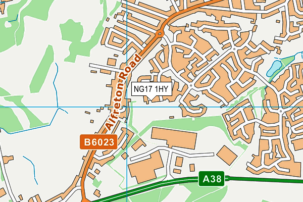 NG17 1HY map - OS VectorMap District (Ordnance Survey)