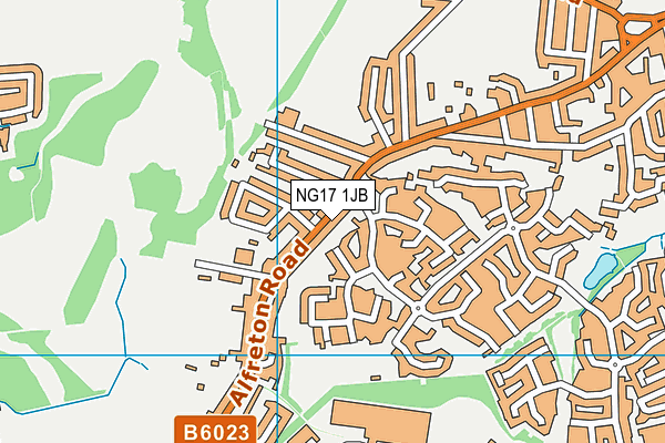 NG17 1JB map - OS VectorMap District (Ordnance Survey)