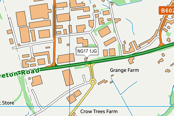 NG17 1JG map - OS VectorMap District (Ordnance Survey)