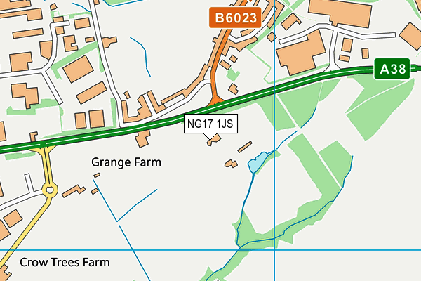 NG17 1JS map - OS VectorMap District (Ordnance Survey)