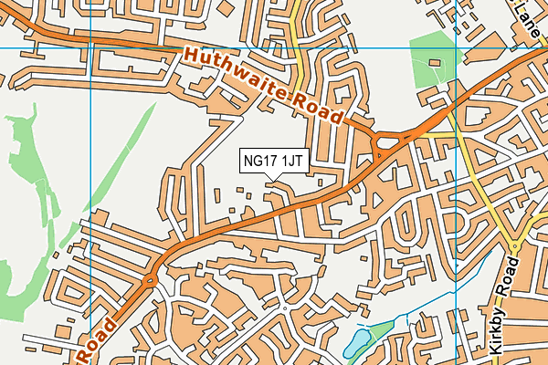 NG17 1JT map - OS VectorMap District (Ordnance Survey)