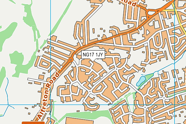 NG17 1JY map - OS VectorMap District (Ordnance Survey)