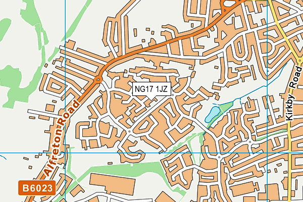 NG17 1JZ map - OS VectorMap District (Ordnance Survey)