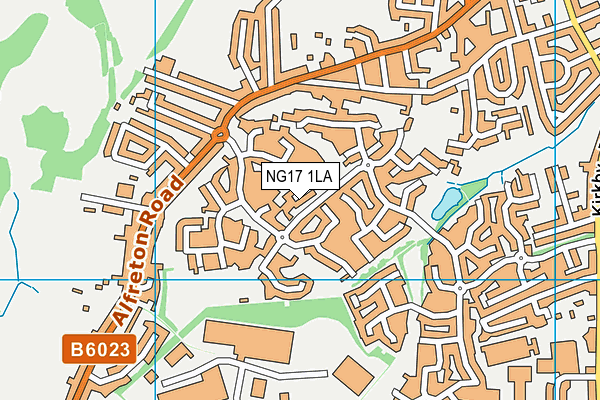 NG17 1LA map - OS VectorMap District (Ordnance Survey)
