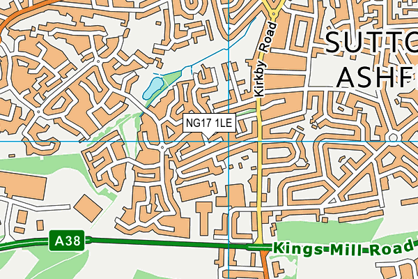 NG17 1LE map - OS VectorMap District (Ordnance Survey)