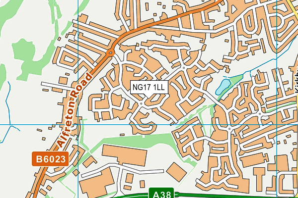 NG17 1LL map - OS VectorMap District (Ordnance Survey)