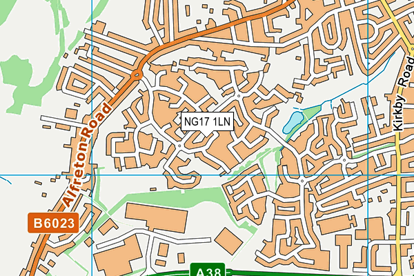 NG17 1LN map - OS VectorMap District (Ordnance Survey)