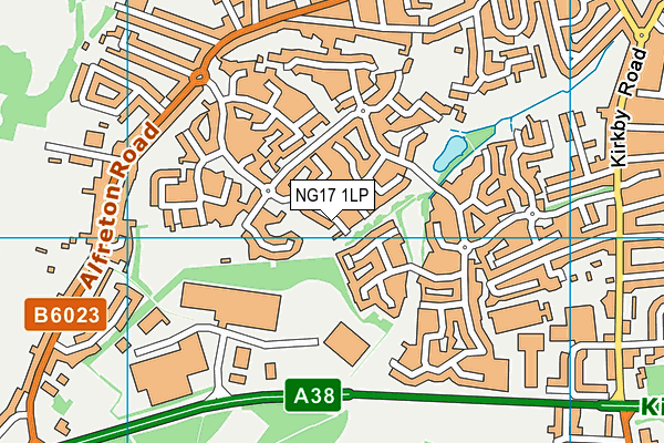 NG17 1LP map - OS VectorMap District (Ordnance Survey)