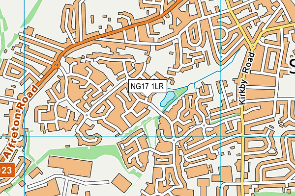 NG17 1LR map - OS VectorMap District (Ordnance Survey)
