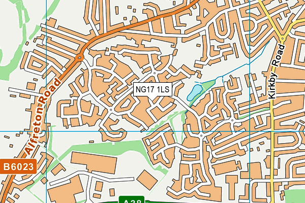 NG17 1LS map - OS VectorMap District (Ordnance Survey)