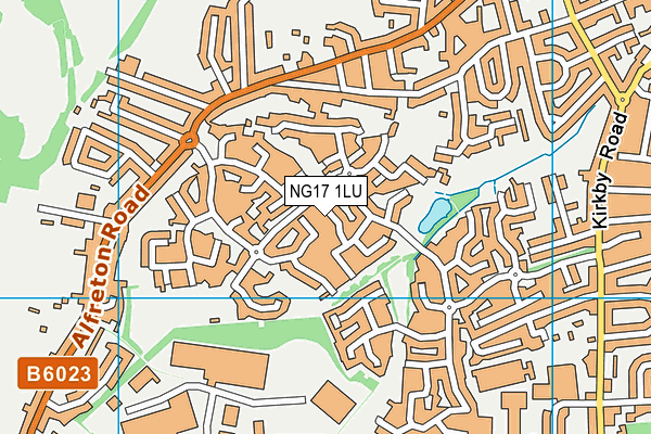 NG17 1LU map - OS VectorMap District (Ordnance Survey)
