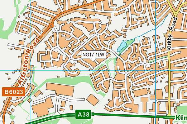 NG17 1LW map - OS VectorMap District (Ordnance Survey)