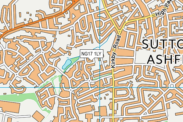 NG17 1LY map - OS VectorMap District (Ordnance Survey)